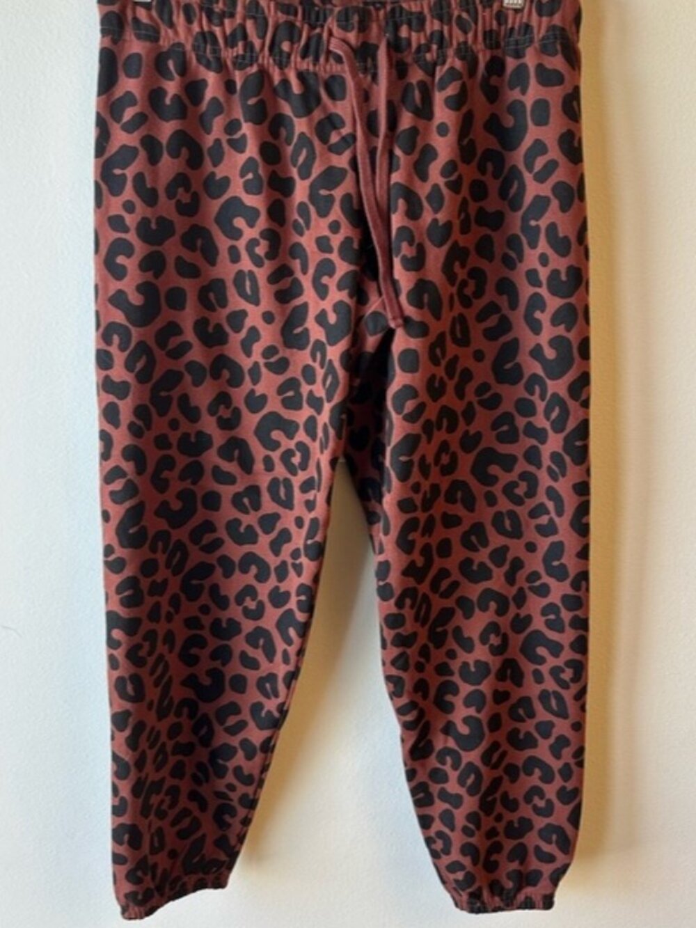 Brown and Black Leopard Print Joggers